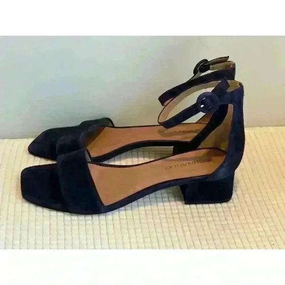 Bernardo Jalena Heeled Navy Blue Suede Sandal Womens Size 8.5 - Picture 6 of 11